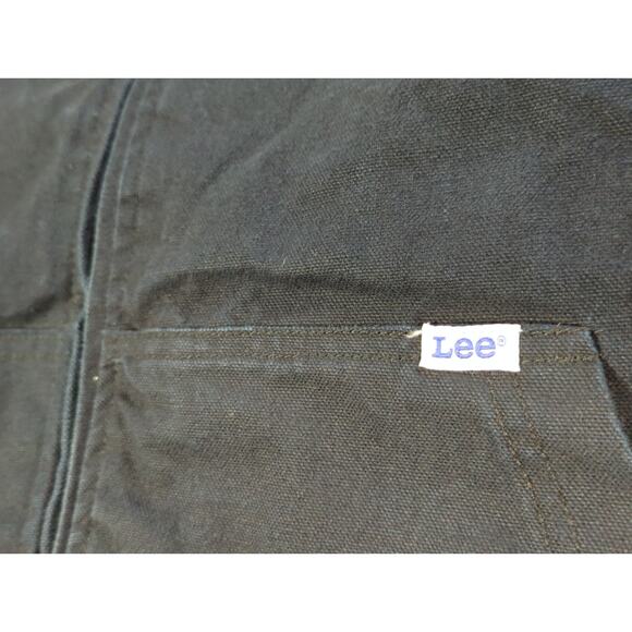 Lee Workwear Black Hooded Jacket Sherpa Lined Heavy Duty Zip Up Men L - Picture 4 of 15